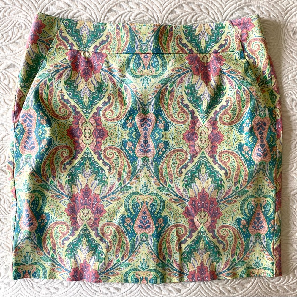 Ann Taylor Paisley Print Skirt